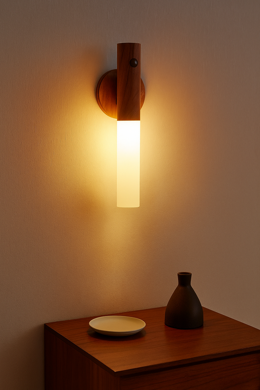 Motion-Sensing Wall Light – Wireless, Battery-Powered Indoor Glow for Bedrooms
