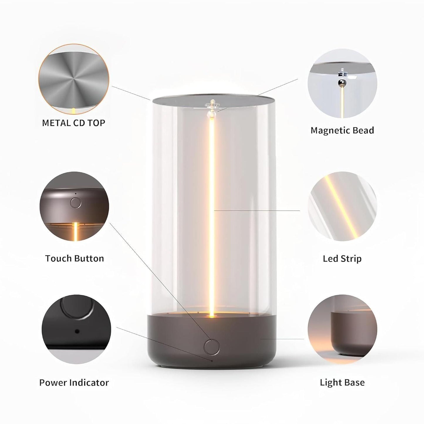 Magnetic Lamp Light – Floating Switch Desk & Night Lamp for Aesthetic Vibes