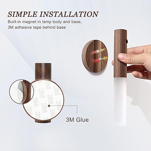 Motion-Sensing Wall Light – Wireless, Battery-Powered Indoor Glow for Bedrooms