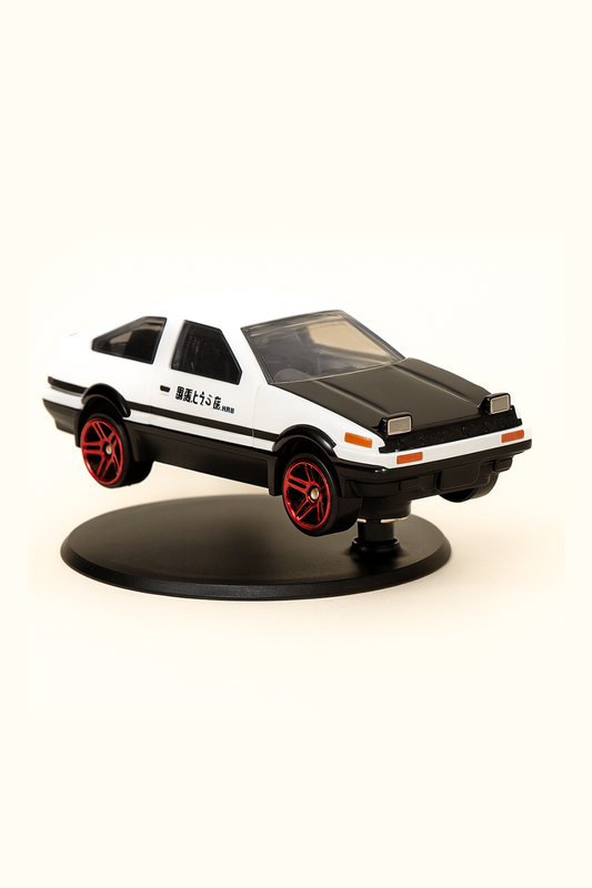 Drifting Car Model with Self-Adhesive Base – Mini Racer Décor for Desk & Dashboard